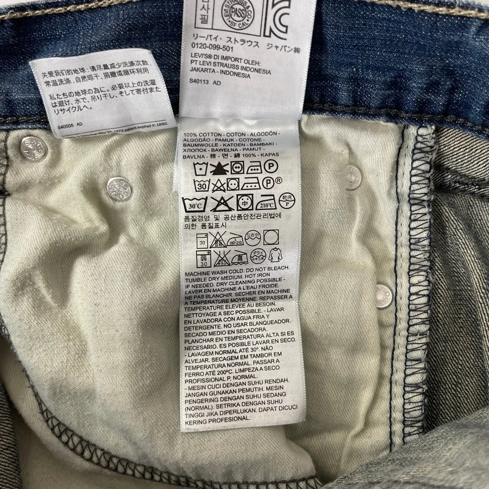 Levis Jeans Mens 34x32 Blue 514 Straight Fit medium Wash Denim Cowboy Work